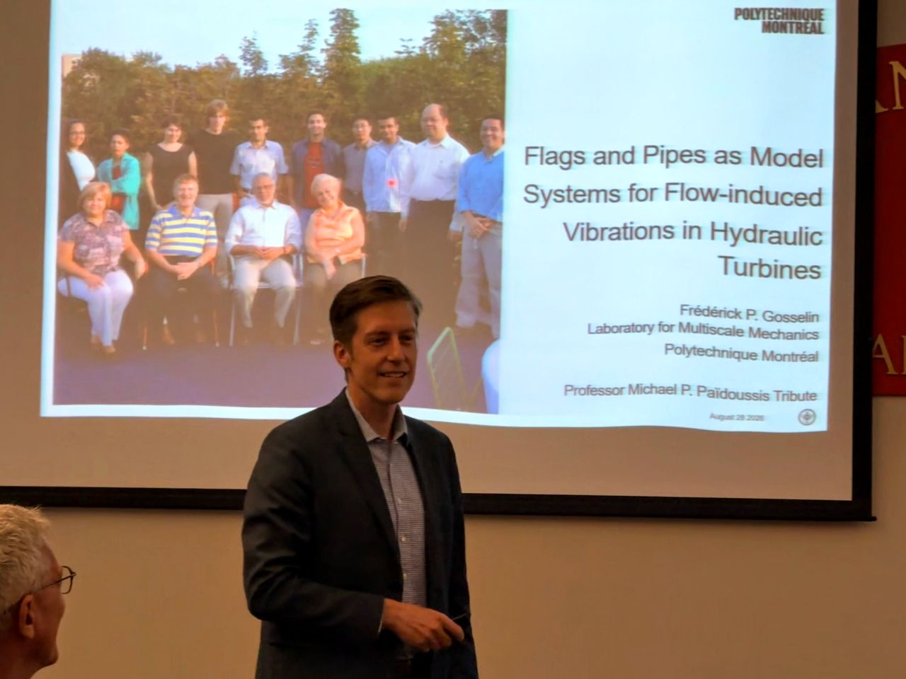 Presentation at the tribute, "Flags and Pipes as Model Systems for Flow-induced Vibrations in Hydraulic Turbines"